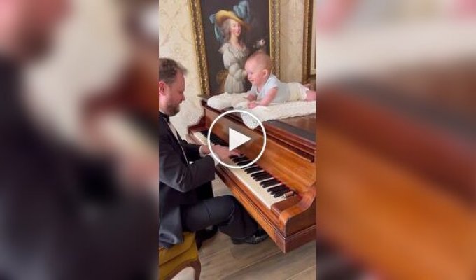 A pianist plays "Moonlight" for his son