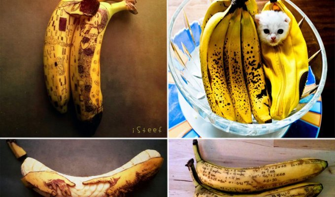 Тайные послания проявляются на бананах (25 фото)