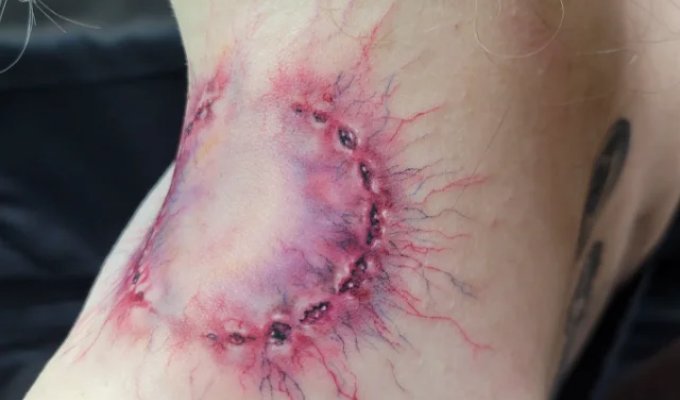 В Японии набирают популярность татуировки в виде укусов зомби (3 фото)