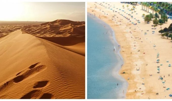 Playa de Las Teresitas - a European beach made of Saharan sand (6 photos + 1 video)