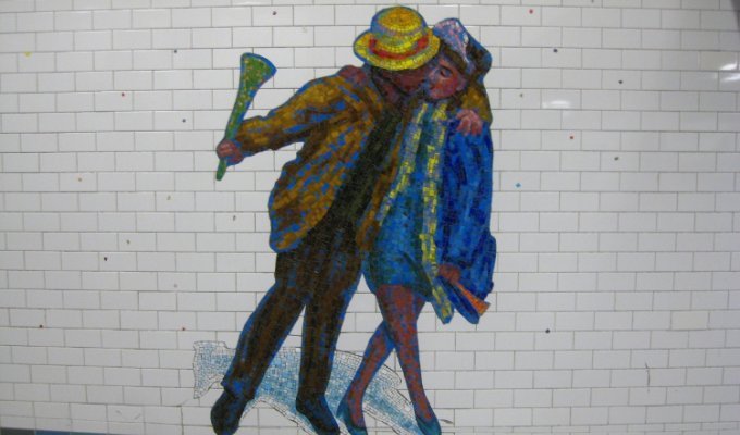 Подземное искусство в метро Нью-Йорка (10 фото)