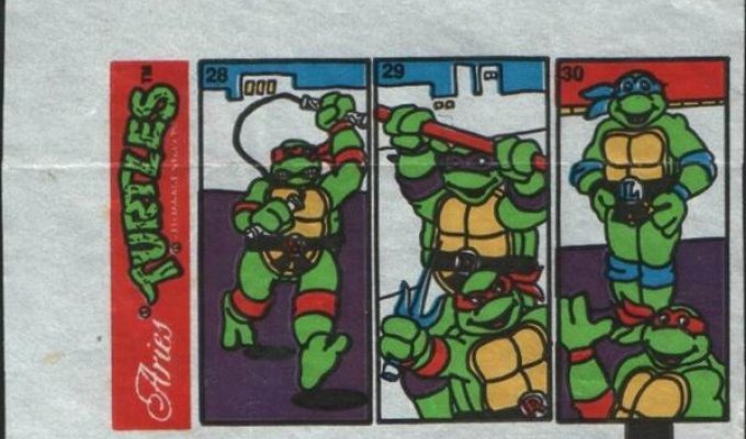 Вкладыши. Turtles (32 штуки)