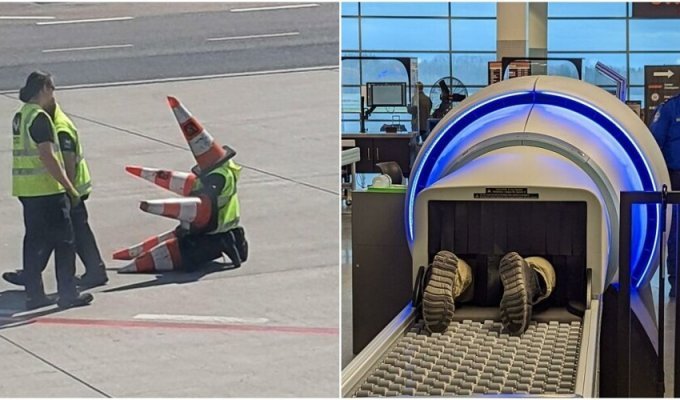 30 strange and funny shots from airports (31 photos)