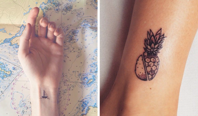 65 идей миниатюрных татуировок, которые подчеркнут вашу индивидуальность (61 фото)