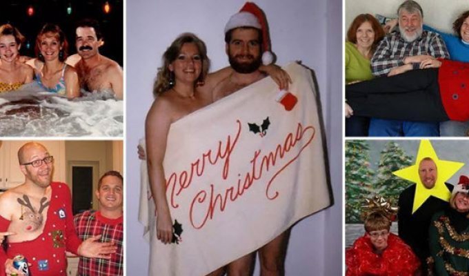 Странные рождественские семейные снимки (31 фото)