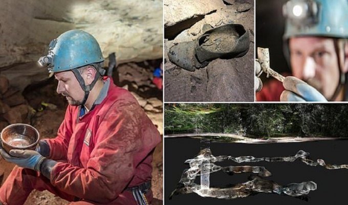 Британские спелеологи нашли старинный рудник (16 фото + 2 видео)