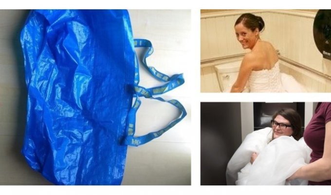 Как сходить в туалет, если ты невеста в пышном платье, а подружки рядом нет (11 фото + 1 видео)