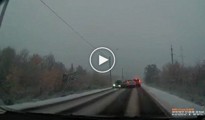 Первый снег в Магнитогорске