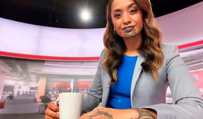 Орини Кайпара - ведущая новостей из Новой Зеландии с необычной внешностью (3 фото + видео)