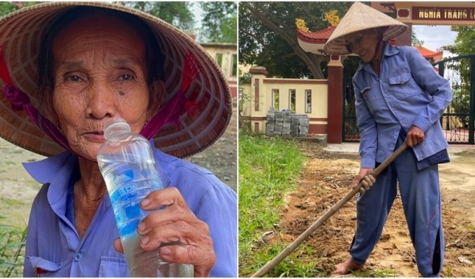 A Vietnamese woman has not eaten anything for 50 years, but only drinks water (5 photos)