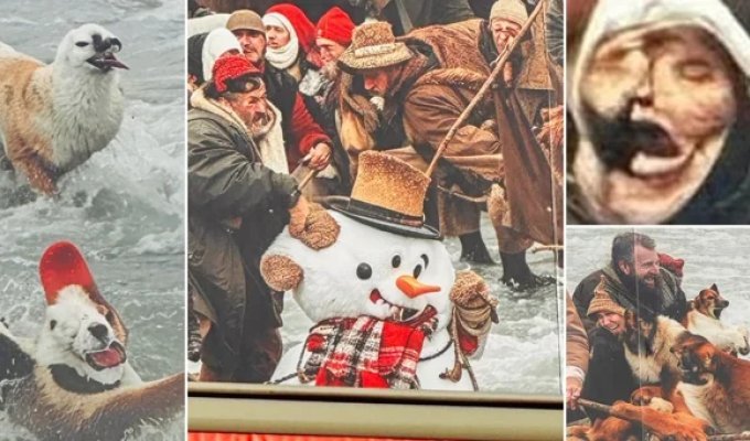 Кошмар перед Рождеством: лондонцы в ужасе от праздничного панно (13 фото)