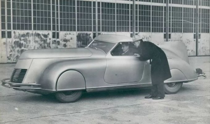 Прототип Streamlined Retractable Hardtop 1938 года, который спроектировал и построил летчик из Калифорнии (6 фото)