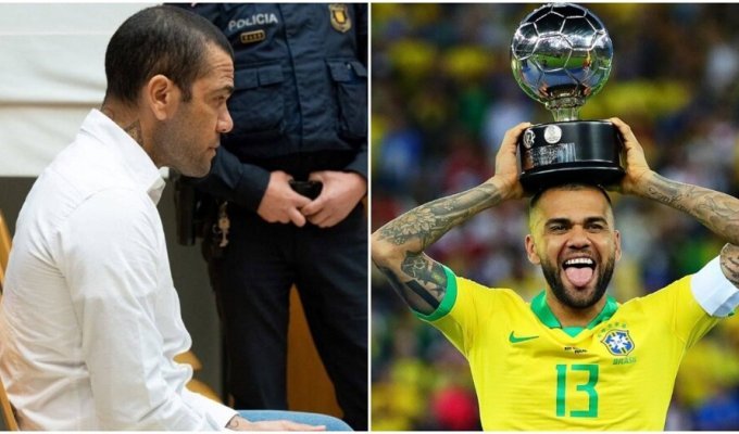 Легендарного бразильського футболіста Дані Алвеса засудили до тюремного терміну за зґвалтування (2 фото)