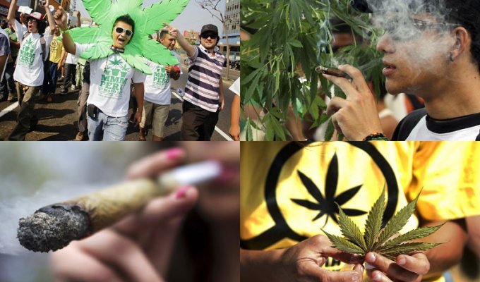 Марши за легализацию марихуаны в разных странах мира (42 фото)