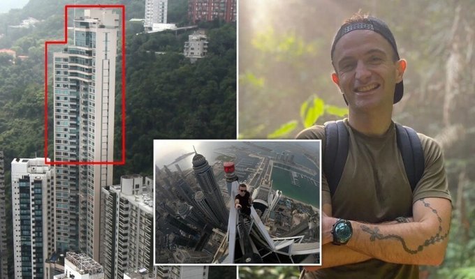 The famous thrill-seeker died after falling off the 68th floor (13 photos + 1 video)
