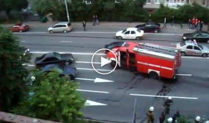 Авария с участием пожарной машины