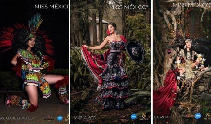 Участницы конкурса «Мисс Мексика» показали национальные костюмы (33 фото)