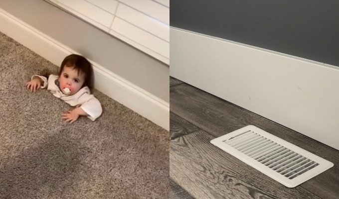 A woman found her daughter in the ventilation (3 photos + 1 video)