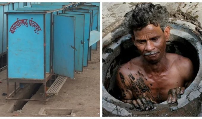 Гордость униженных: почему в Индии растёт количество фейковых туалетов (8 фото)