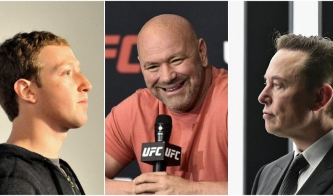 "This will be the greatest fight of all time": UFC President insists on a duel between Musk and Zuckerberg (5 photos + 1 video)