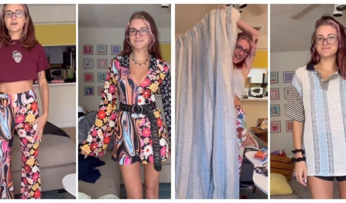 A girl turns second-hand clothes into original outfits (21 photos)