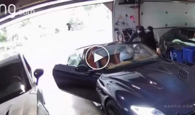 Theft of an Aston Martin directly from the owner's garage