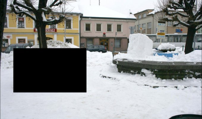 Зимняя скульптура (2 фото)
