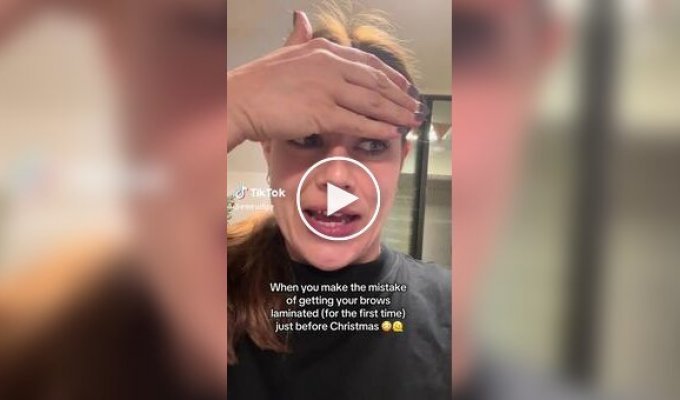 Девушка показала результат ламинирования бровей на следующий день