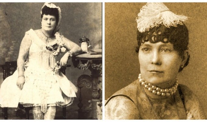 Nora Hildebrandt - the first tattooed lady, her fictional and real biography (5 photos)