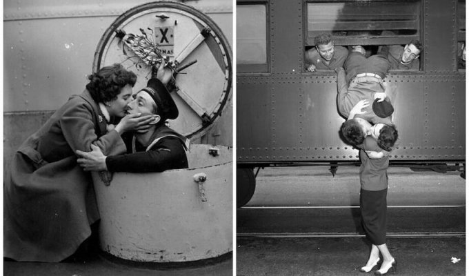 12 романтичных фотографий, снятых во время войны (13 фото)