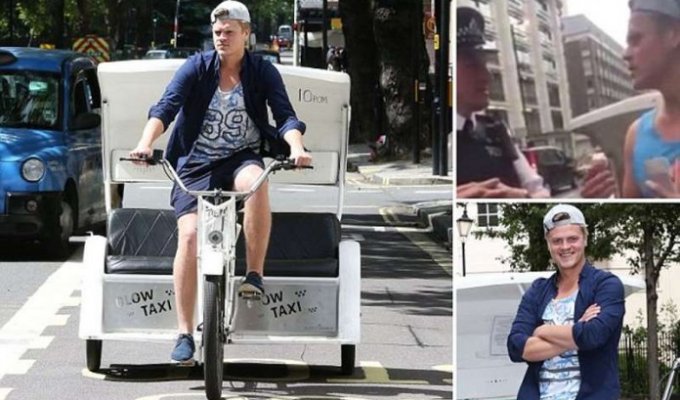300 долларов за милю: Водитель рикши из Москвы сумел удивить полицию Лондона (6 фото)