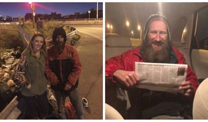 Бездомный за свой добрый поступок, получил больше чем ожидал (9 фото)