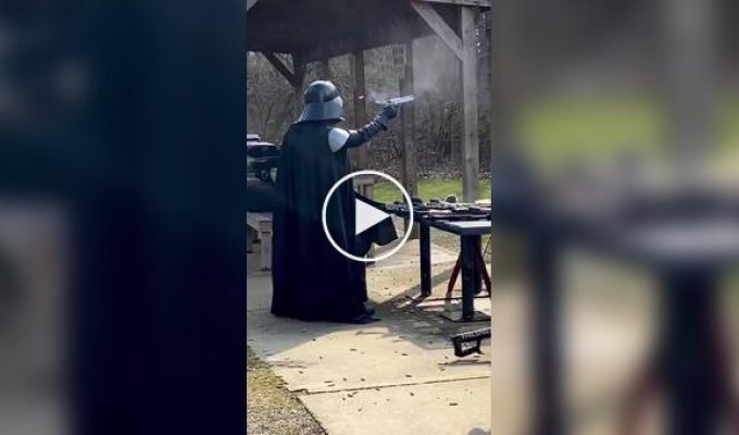 Darth Vader went to the shooting range