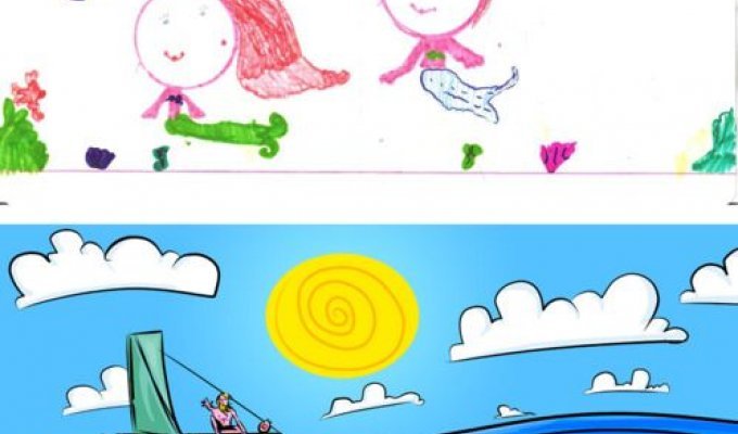 Детские рисунки глазами художника (22 фото)