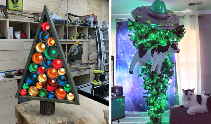 30 unusual Christmas trees for the most original (31 photos)