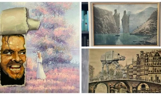 30 картин из комиссионки, которым подарили новую жизнь (31 фото)