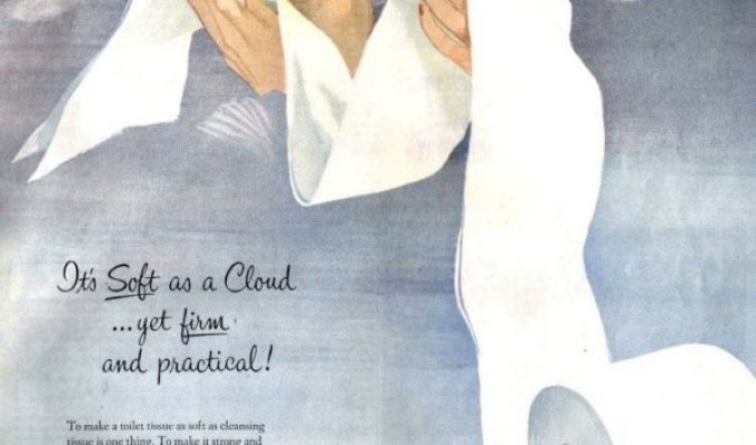 Retro ad for familiar products that combine elegance with absurdity (17 photos)
