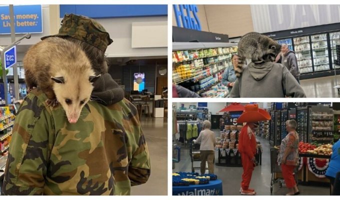 20+ most unusual customers in the American Walmart supermarket (27 photos)