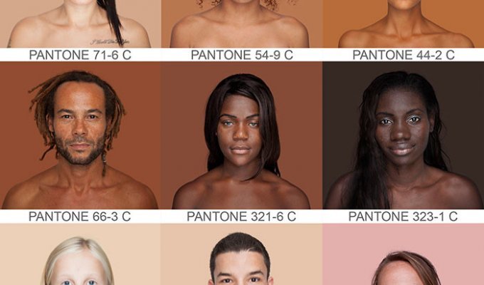 Цветовая палитра Pantone: люди с кожей всех цветов и оттенков (26 фото)
