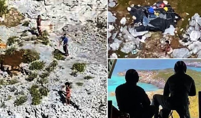 Двое мужчин и женщина застряли на необитаемом острове на 33 дня (6 фото)