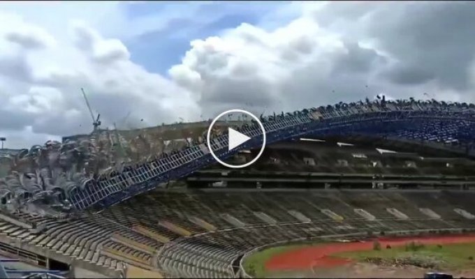 One of the largest stadiums in the world was blown up in Malaysia (keep the sound down)