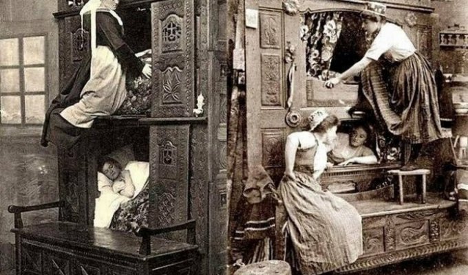 Почему в европе раньше спали в шкафах (5 фото)