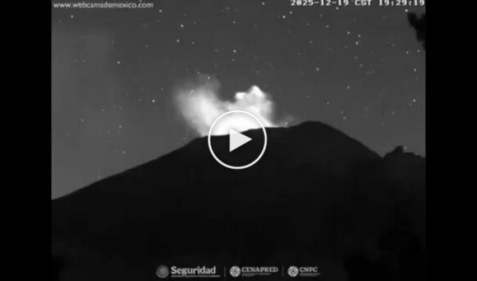 Возможное извержение Попокатепетля