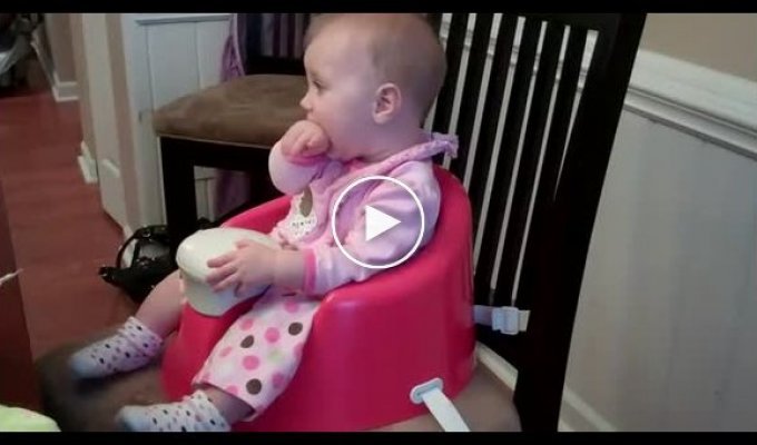 Cool baby makes funny sounds