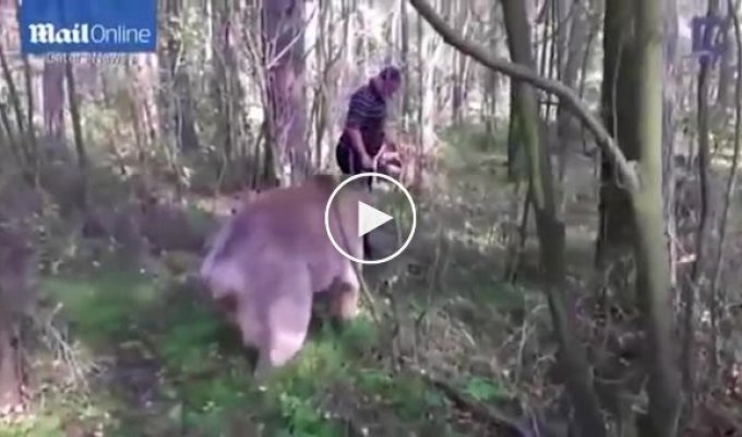 Фотосессия семьи с медведем ввергла западные СМИ в шок (6 фото + 1 видео)