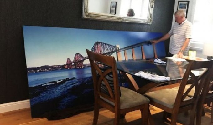 Мужчина купил картину железнодорожного моста: только дома он понял ошибку (4 фото)