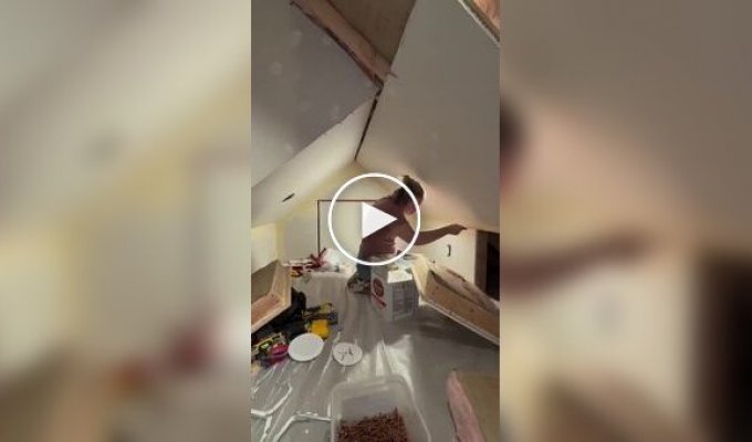 Parents transformed an old attic into a magical room for their daughter
