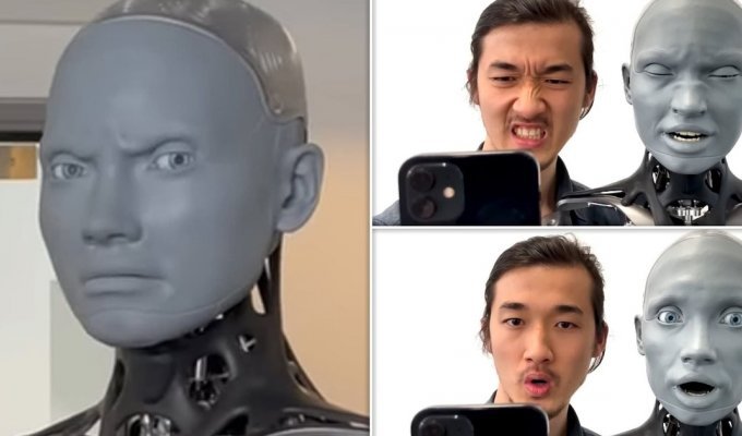 British android repeats human facial expressions with frightening accuracy (7 photos + 3 videos)