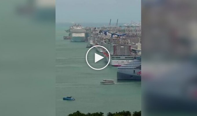Круизные лайнеры покидают порт Форт Лодердейл