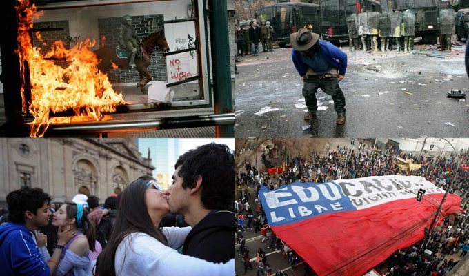 Массовые протесты в Чили (34 фото)
